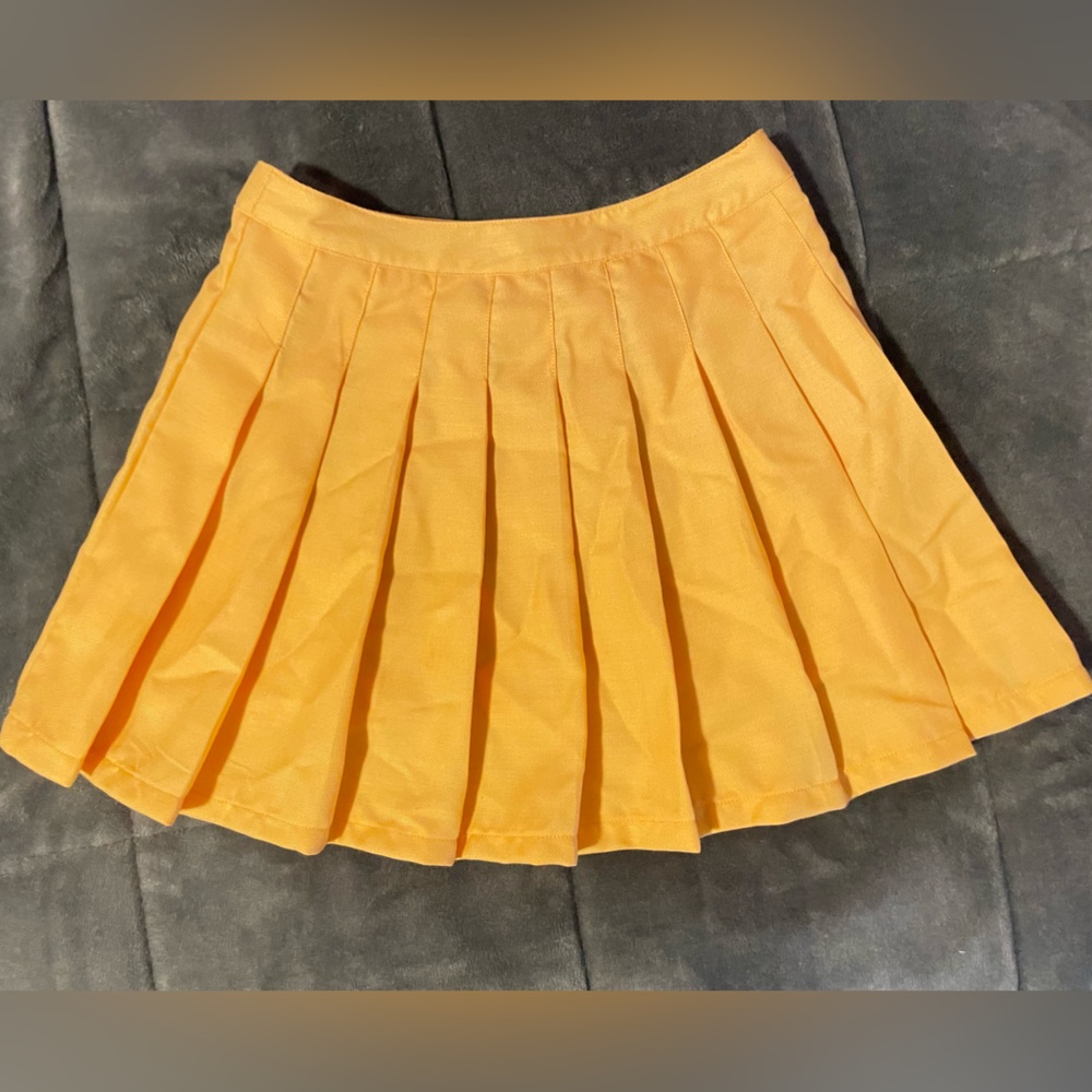 Cantaloupe pleated mini skirt